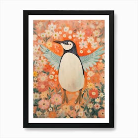 Penguin 3 Detailed Bird Painting Art Print