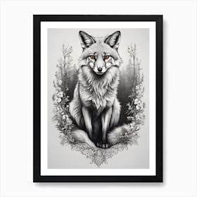 Fox In The Forest Art Print