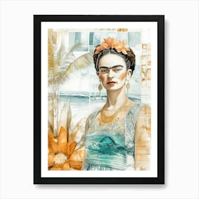 Frida Kahlo portrait 5 Affiche