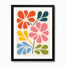 Flowers And Leaves 5 Art Print