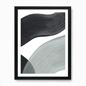 Black And White Abstract Painting 2 Art Print
