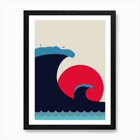 Wave In The Sea Art Print