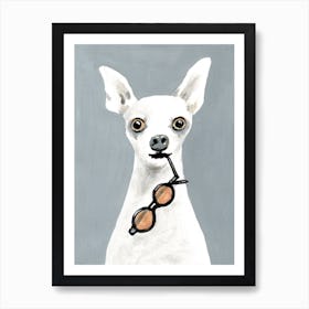 Chihuahua With Spectacles Art Print