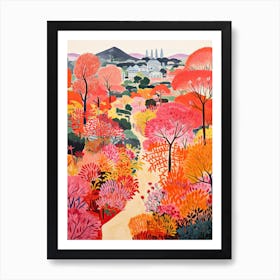 Nong Nooch Tropical Garden, Thailand In Autumn Fall Illustration 3 Art Print