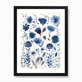 Blue Flowers 62 Art Print