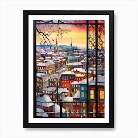 Winter Cityscape Stockholm Sweden 3 Art Print