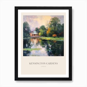 Kensington Gardens London United Kingdom Vintage Cezanne Inspired Poster Art Print