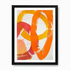 Orange Circles 4 Art Print