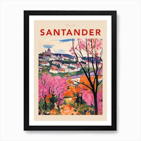 Santander Spain 2 Fauvist Travel Poster Art Print