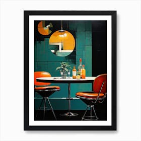 Table And Chairs, Bar Art Print