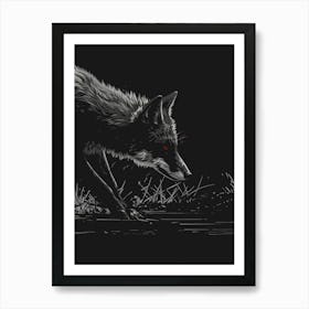 Wolf In The Dark Art Print