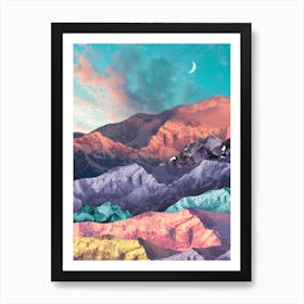 Moon Mountains Art Print