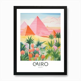 Cairo, Egypt Maximalist Travel Poster Vibrant Colour Art Print