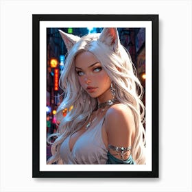 Wolf Girl 2 Art Print