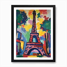 Eiffel Tower Paris France Henri Matisse Style 15 Art Print