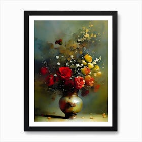 Flowers In A Vase 4 Art Print