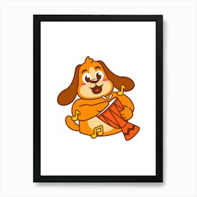 Prints, posters, nursery and kids rooms. Fun dog, music, sports, skateboard, add fun and decorate the place.18 Art Print