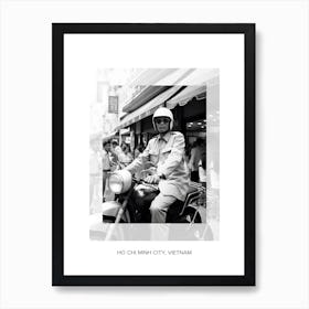 Poster Of Ho Chi Minh City, Vietnam, Black And White Old Photo 3 Art Print