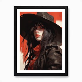 Billie Eilish Goth Cowgirl 7 Art Print