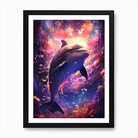 Dolphin In The Sky 1 Art Print