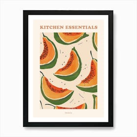 Papaya Pattern Illustration Poster 2 Art Print