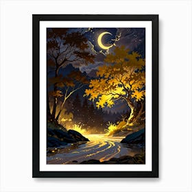 Night In The Forest Art Print