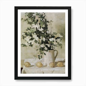 Flowers and Lemons Art Print