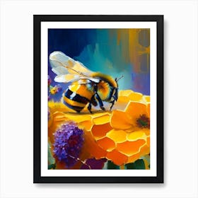 Honeybee And Painting 2  Art Print