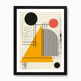 Abstract Minimalistic Geometric Contemporary Boho 4 Art Print