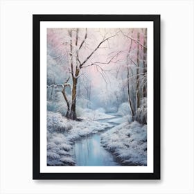 Dreamy Winter Painting Muir Woods National Park United States 4 Art Print