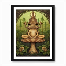 Wood Frog On A Throne Storybook Style 5 Poster