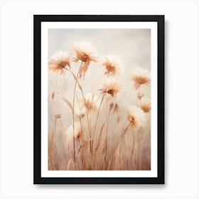 Boho Dried Flowers Gaillardia 2 Art Print