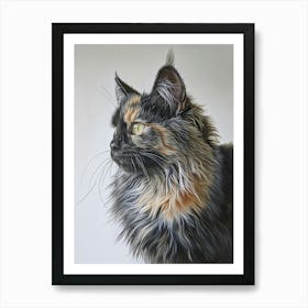 Turkish Angora Cat Painting 2 Art Print