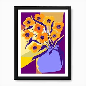 Yellow Flowers Pop Art Print