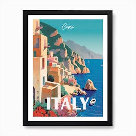 Capri Italy Travel Poster 2 Art Print