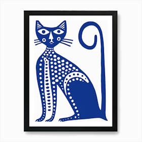 Blue Cat 23 Art Print