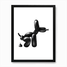 Balloon Dog Bathroom Funny Art Print