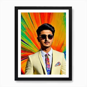 Darshan Raval Colourful Pop Art Art Print