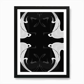 Black And White Abstract 4 Art Print