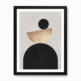 Gold and geometric lines 9 Art Print