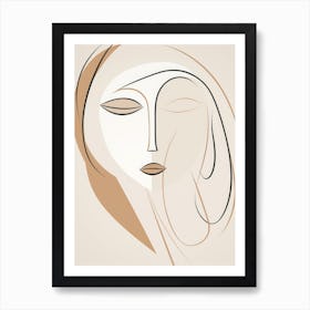 Abstract Woman'S Face 7 Art Print