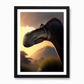 Apatosaurus 1 Illustration Dinosaur Art Print