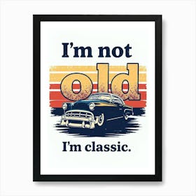 Retro Classic Car Poster 3 Art Print