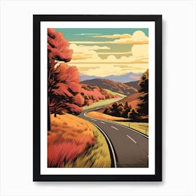 The Westweg Germany 4 Vintage Travel Illustration Art Print