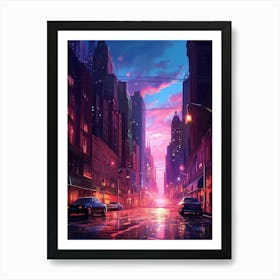 Cityscape Painting 1 Art Print