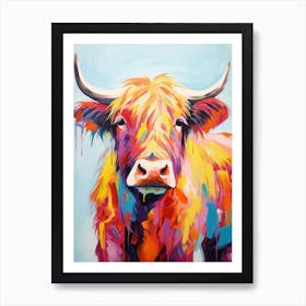 Highland Cow Pop Art 2 Art Print