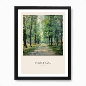 Forest Park St Louis United States 3 Vintage Cezanne Inspired Poster Poster