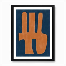 Abstract Terracotta Shape No.2 Art Print