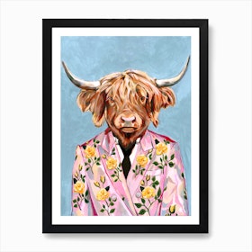 Highland Cow Animal Art Print