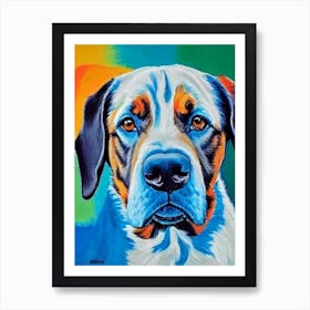 Rottweiler Fauvist Style Dog Art Print